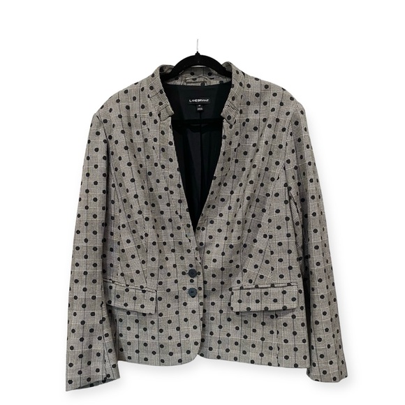 Lane Bryant Jackets & Blazers - Lane Bryant Polka Dot Houndstooth Check Blazer Tan Black Size 18